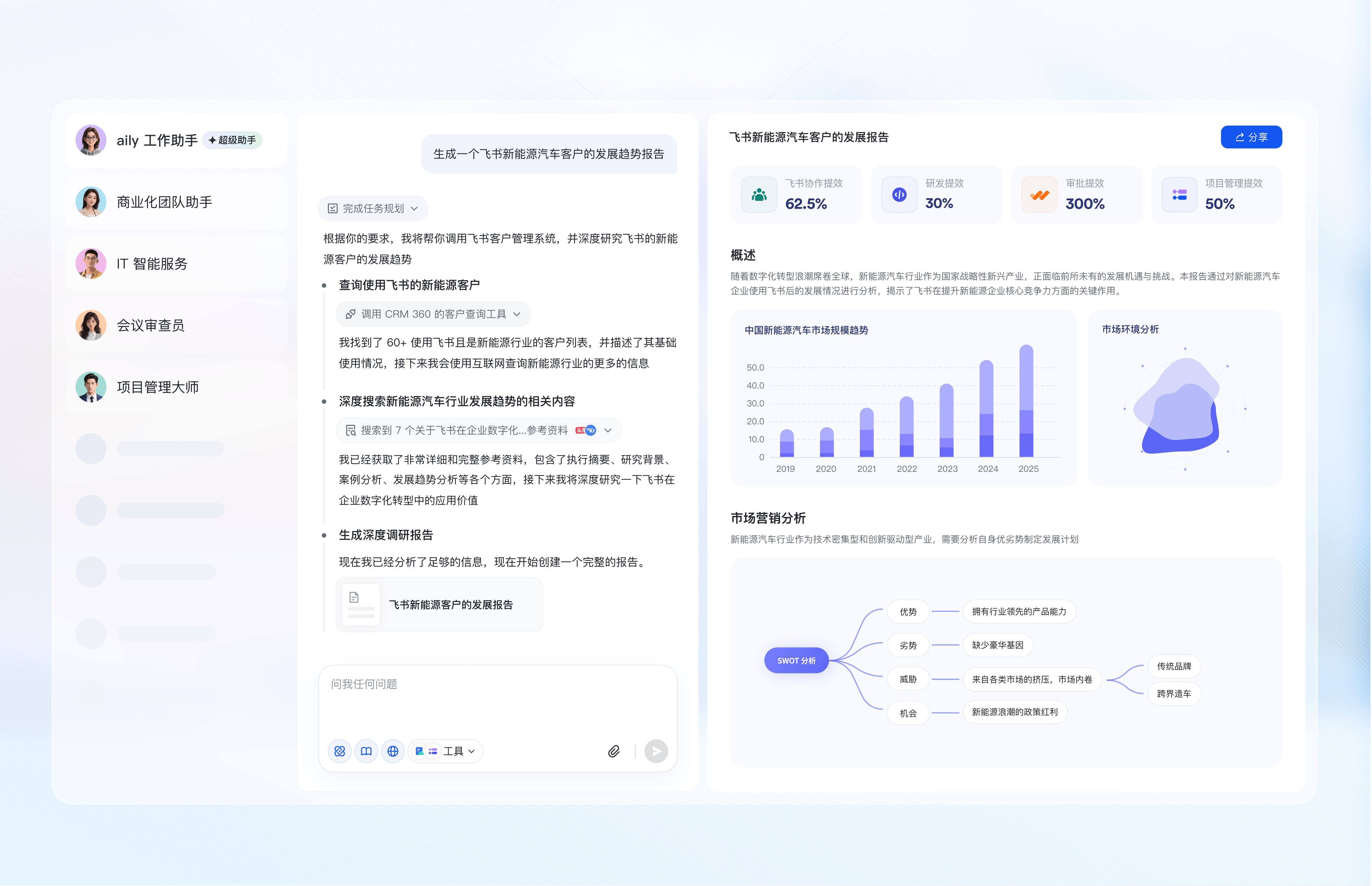 飞书企业级软件界面演示